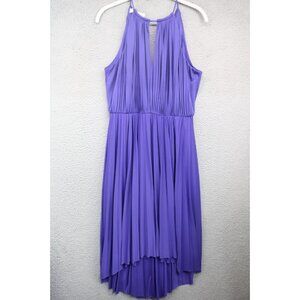 Maggy London Purple Pleated Hi-Lo Dress-Size 10-Summer